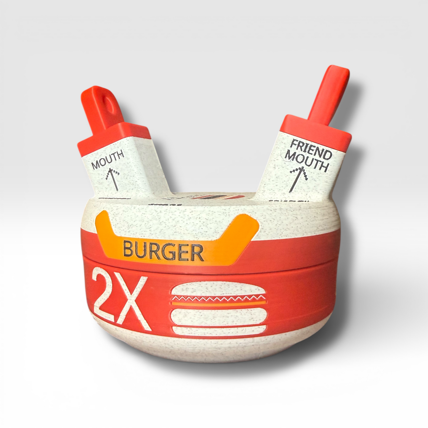Marathon Inspired Drinkable Cheeseburger Prop – Novelty Storage Container – Futuristic Desk Decor – Fan Collectible