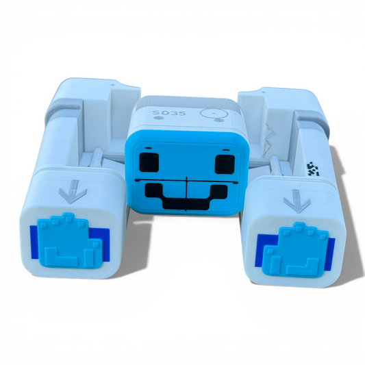 Marathon-Inspired Medical Drone Figurine – Cute Poseable Sci-Fi Companion – 3 Magnetic Expressions (Happy, Sad, Shocked)