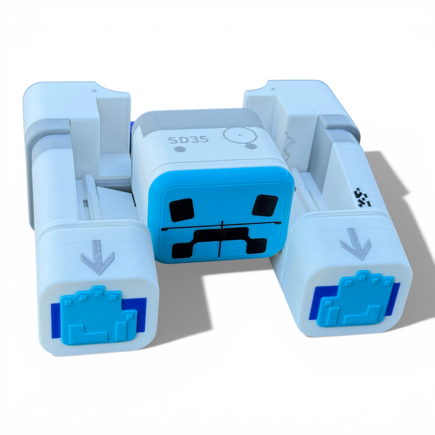 Marathon-Inspired Medical Drone Figurine – Cute Poseable Sci-Fi Companion – 3 Magnetic Expressions (Happy, Sad, Shocked)